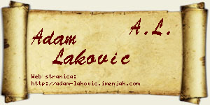 Adam Laković vizit kartica